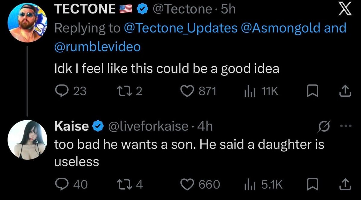 Asmongold child gender preference leak