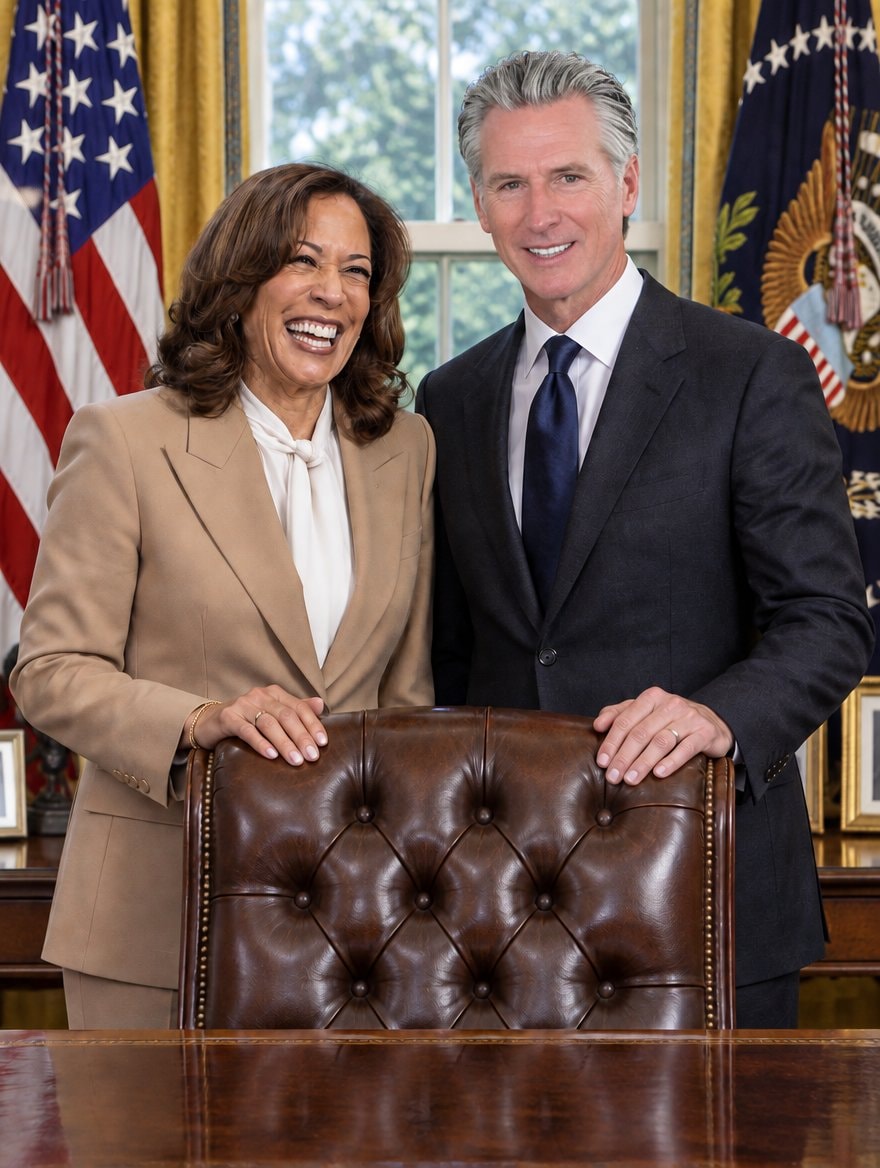 Kamala Harris and Gavin Newsom photo