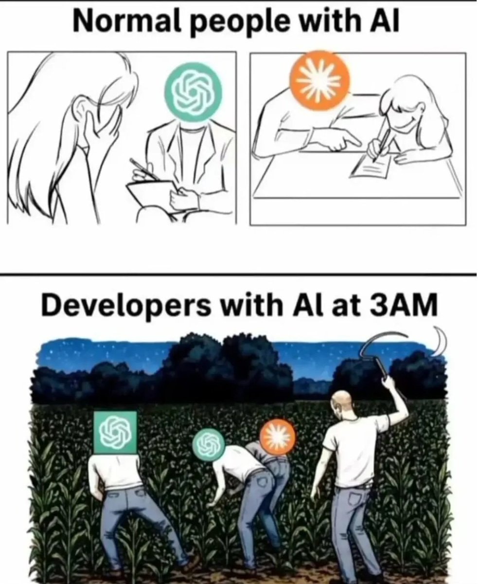 normal people vs developers AI meme