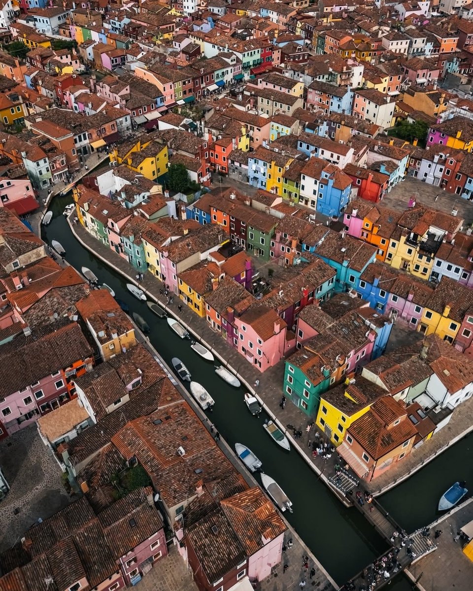 Italy colorful canal view