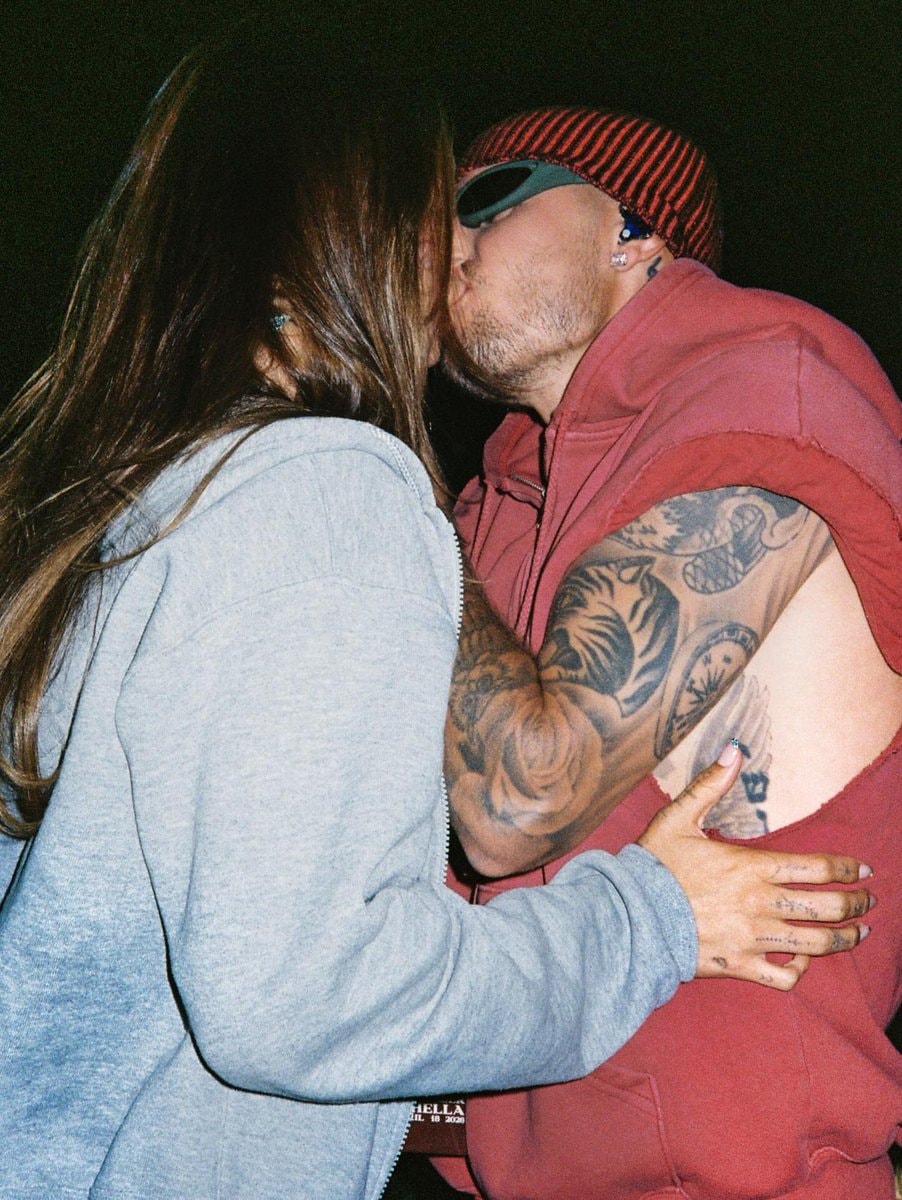 Justin Bieber kissing Hailey Bieber at Coachella (photo 2 of 2)