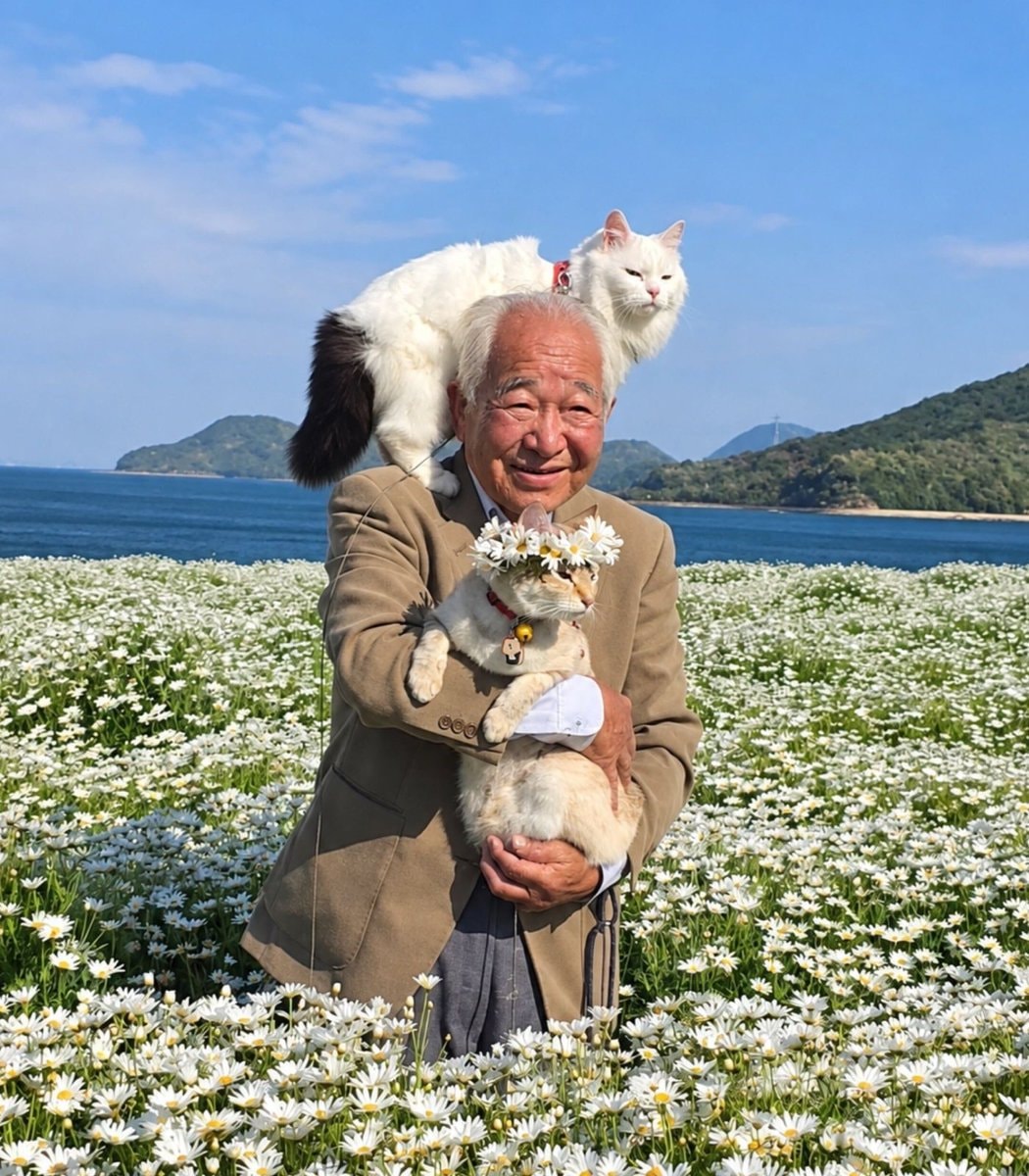 Japanese grandad cats Chouchou Miko (photo 4 of 4)