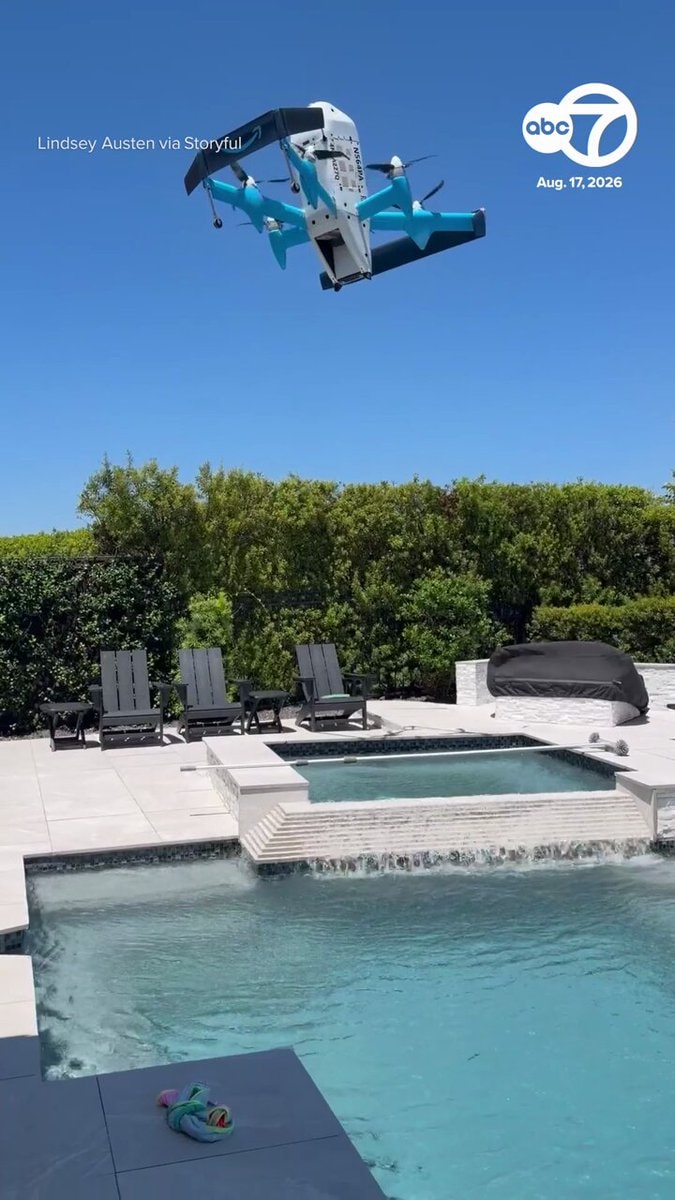 Amazon drone delivery Texas pool