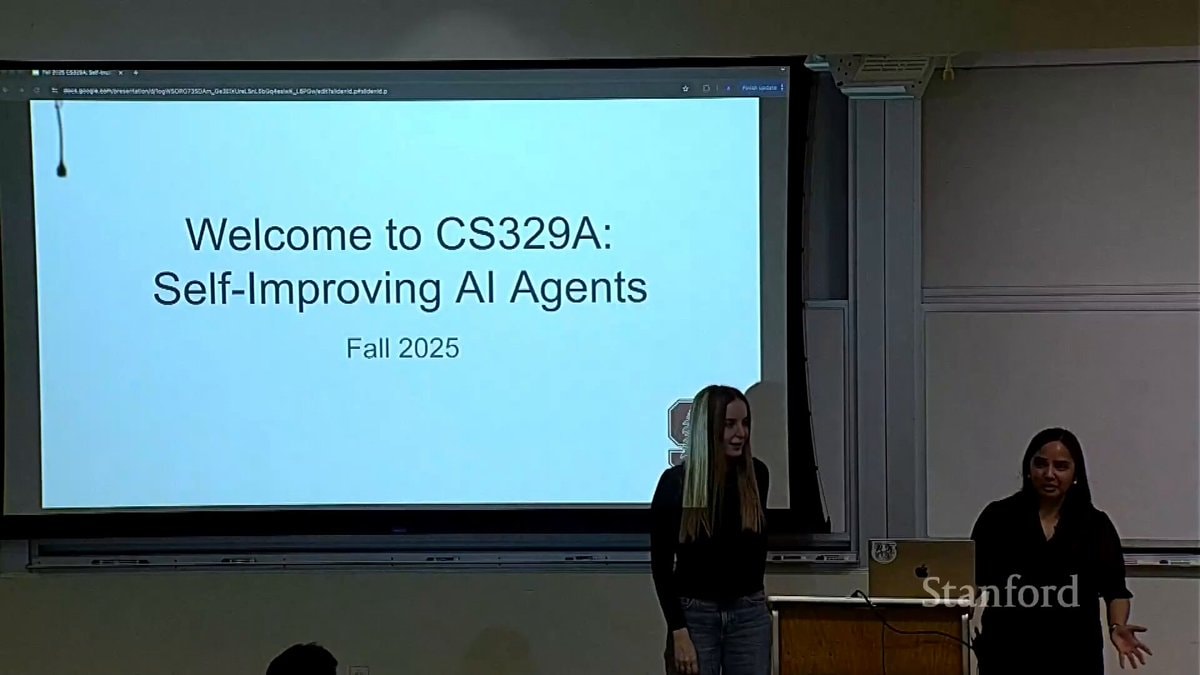 Stanford CS329A Self-Improving AI Agents lecture