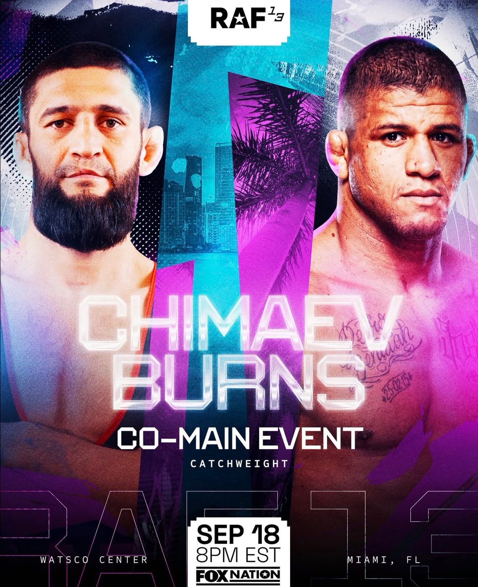 Khamzat Chimaev vs Gilbert Burns RAF13