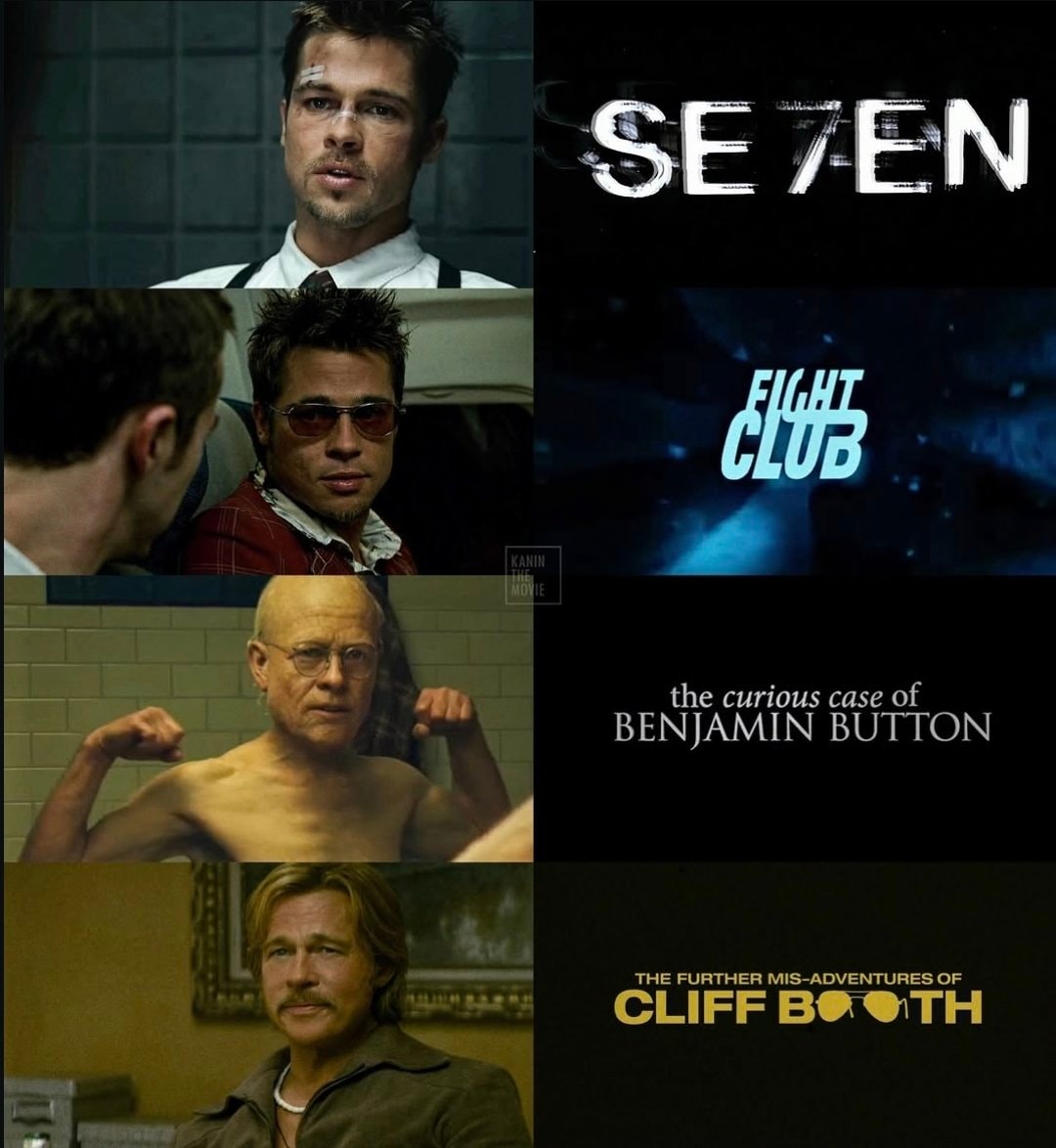 Brad Pitt movie stills collage