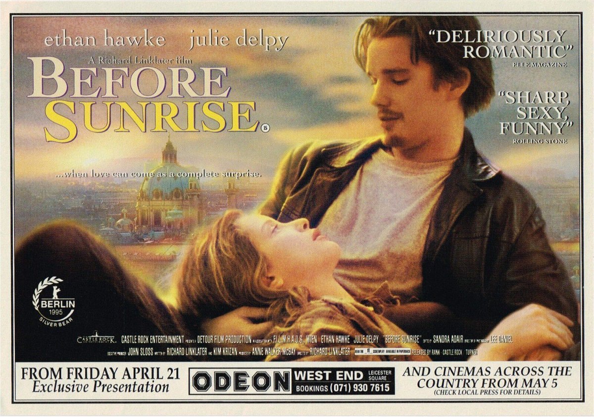 Before Sunrise poster Ethan Hawke Julie Delpy