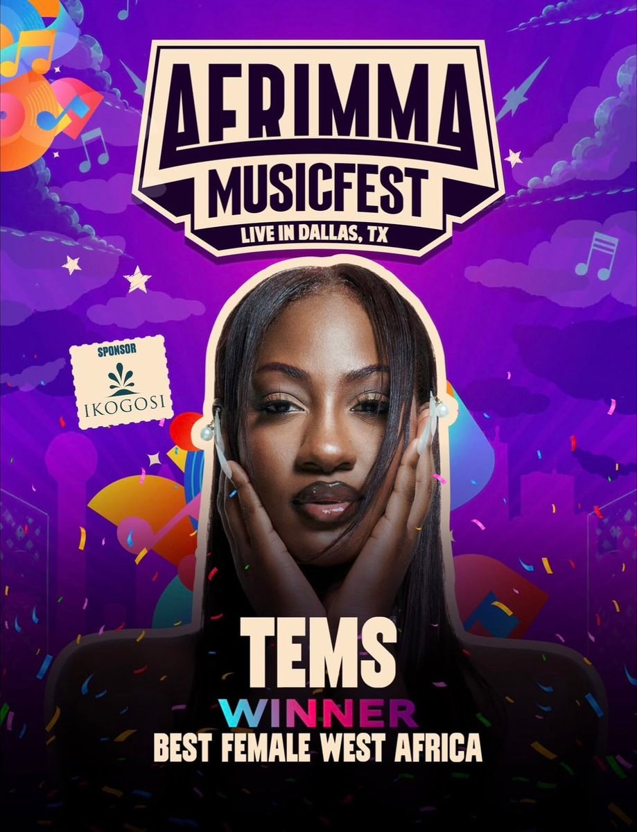 Tems at 2026 AFRIMMA Music Awards (photo 2 of 2)