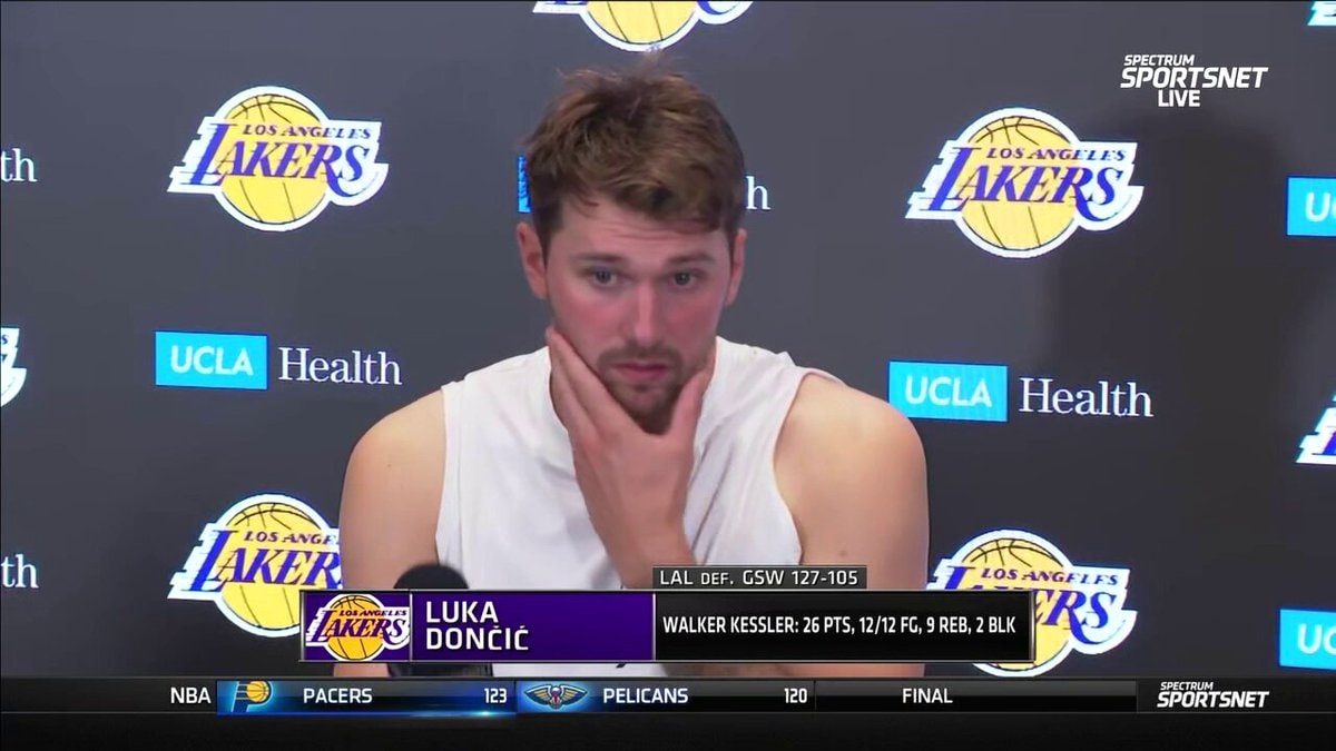 Luka Doncic interview Lakers vs Warriors