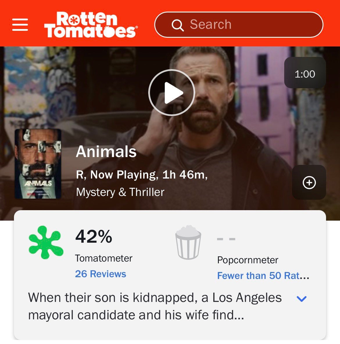 ANIMALS Ben Affleck Netflix ANIMALS Ben Affleck Netflix