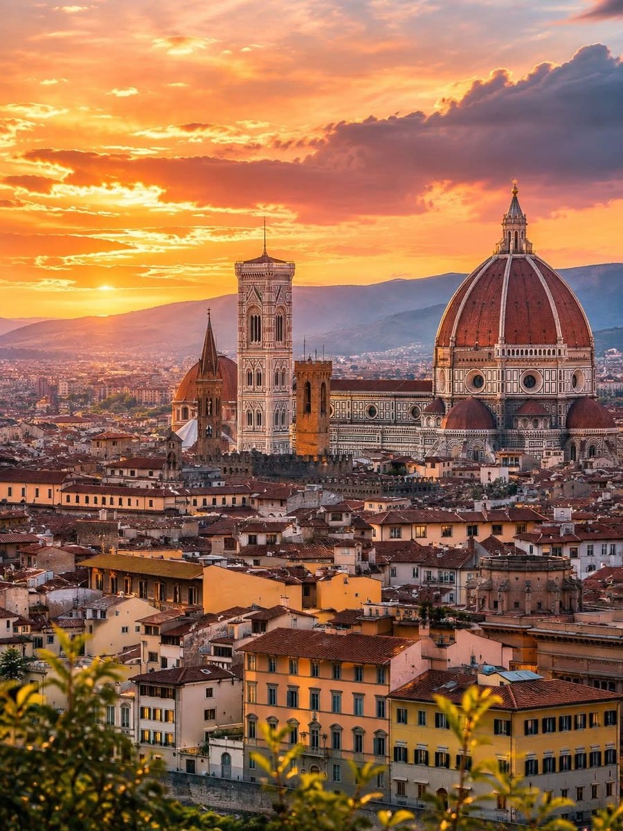 Florence Italy Duomo sunset