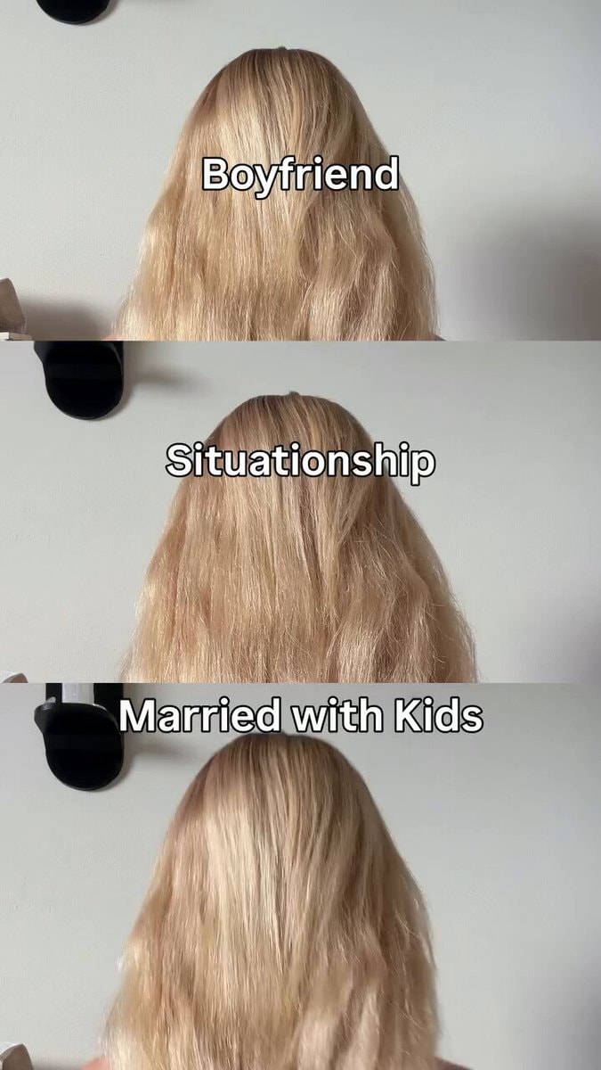 Hair comparison boyfriend situationship married with kids