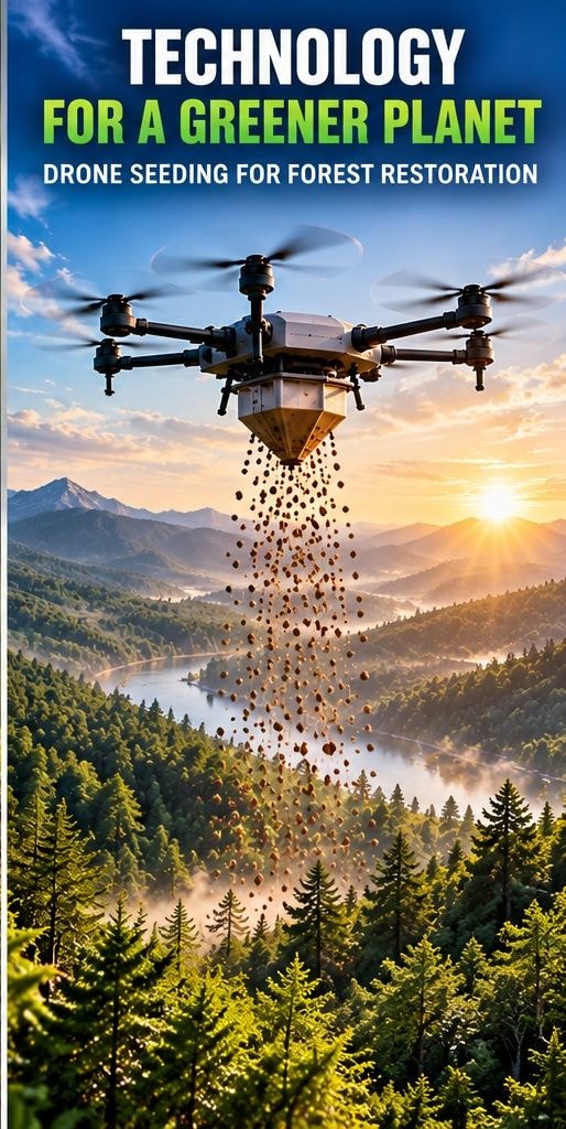 Drone seeding for forest restoration