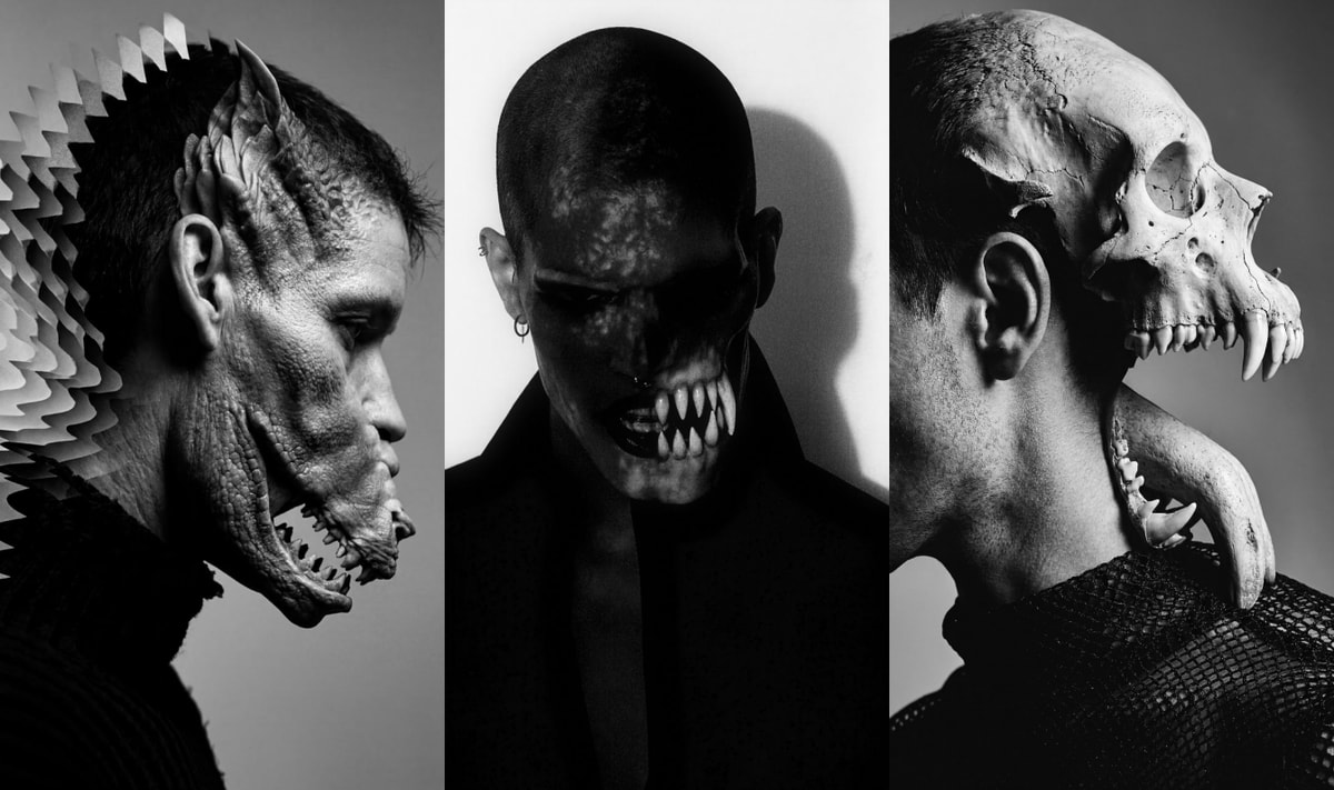 Monochrome skull makeup art Monochrome skull makeup art
