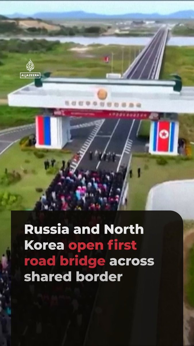 Russia North Korea first road bridge