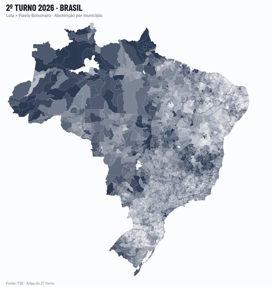 Brazil 2026 Election Map Lula vs Flavio Bolsonaro (photo 2 of 2)
