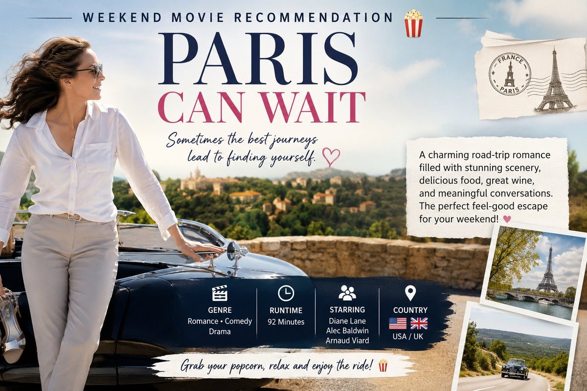 Paris Can Wait (2016) weekend movie recommendation