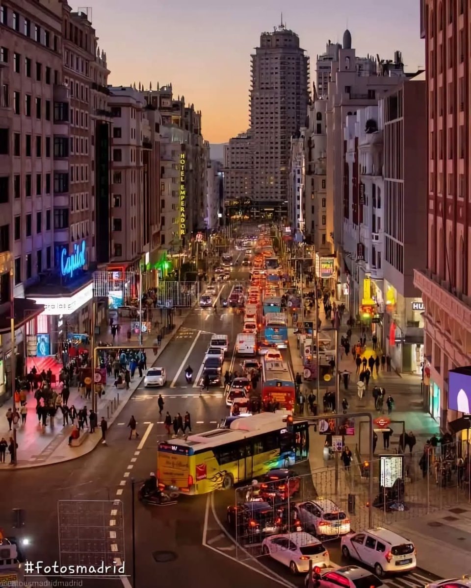 Madrid Spain street scene Madrid Spain street scene