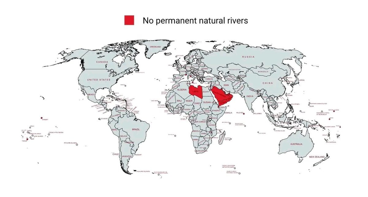 countries without permanent natural rivers