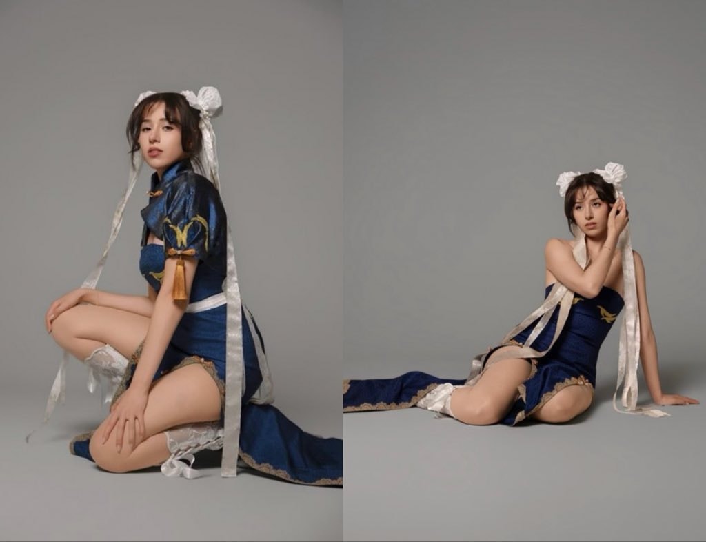 Pokimane Chun-Li Halloween