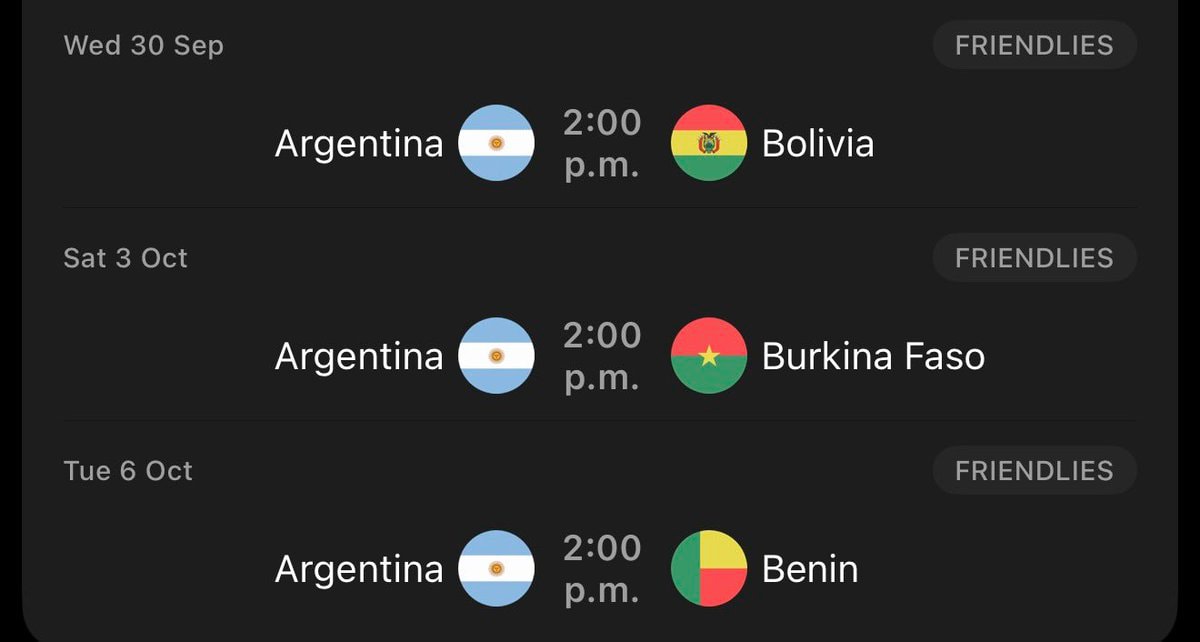 Lionel Messi Argentina Farewell Schedule