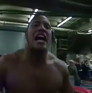 The Rock intense backstage promo The Rock intense backstage promo