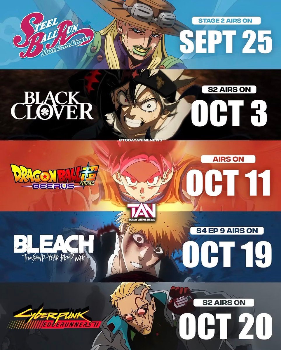 Fall anime lineup