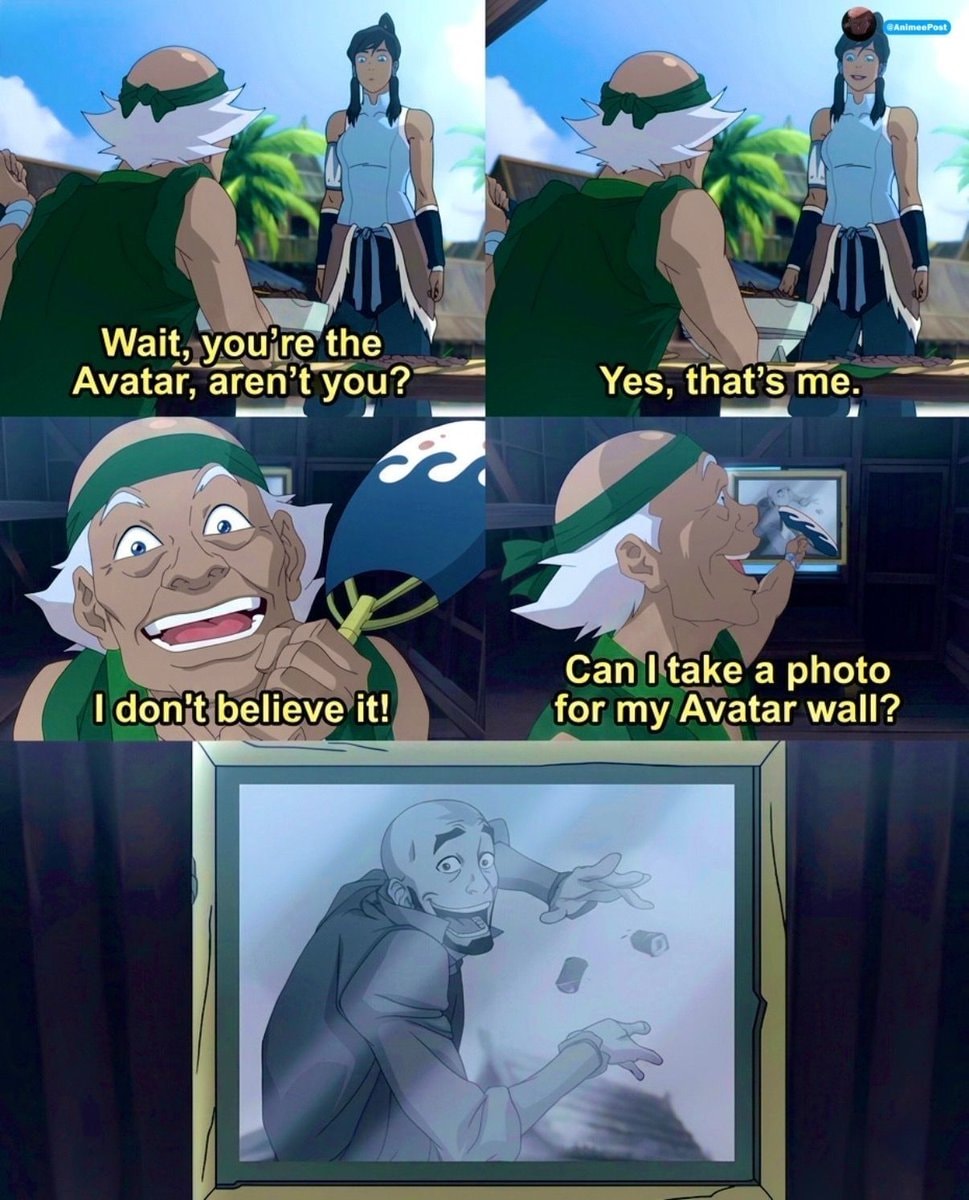 Aang Avatar meme @AnimeePost