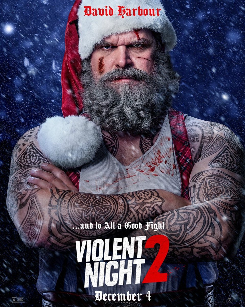 Violent Night 2 poster with David Harbour