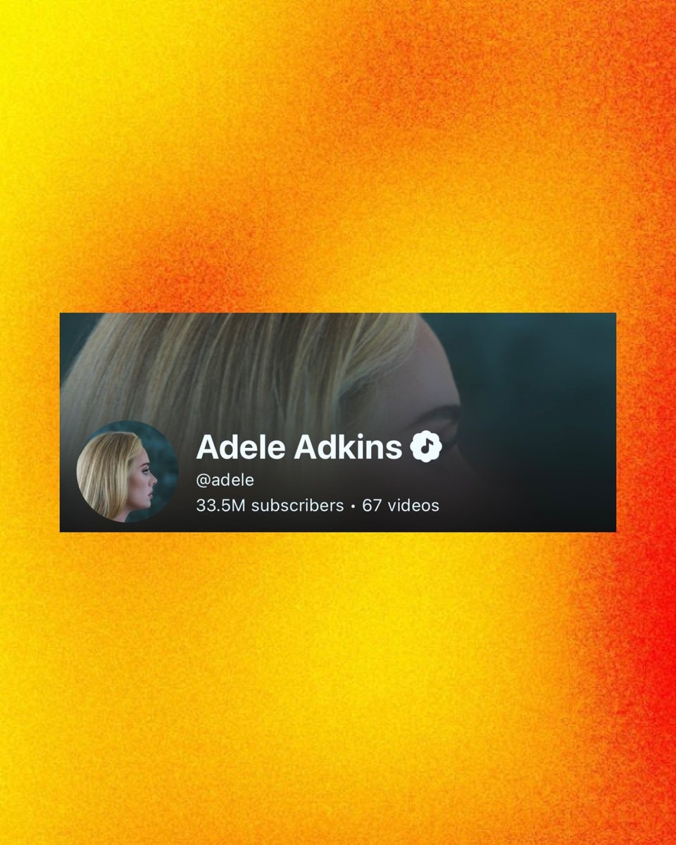 Adele YouTube profile update (photo 2 of 2)