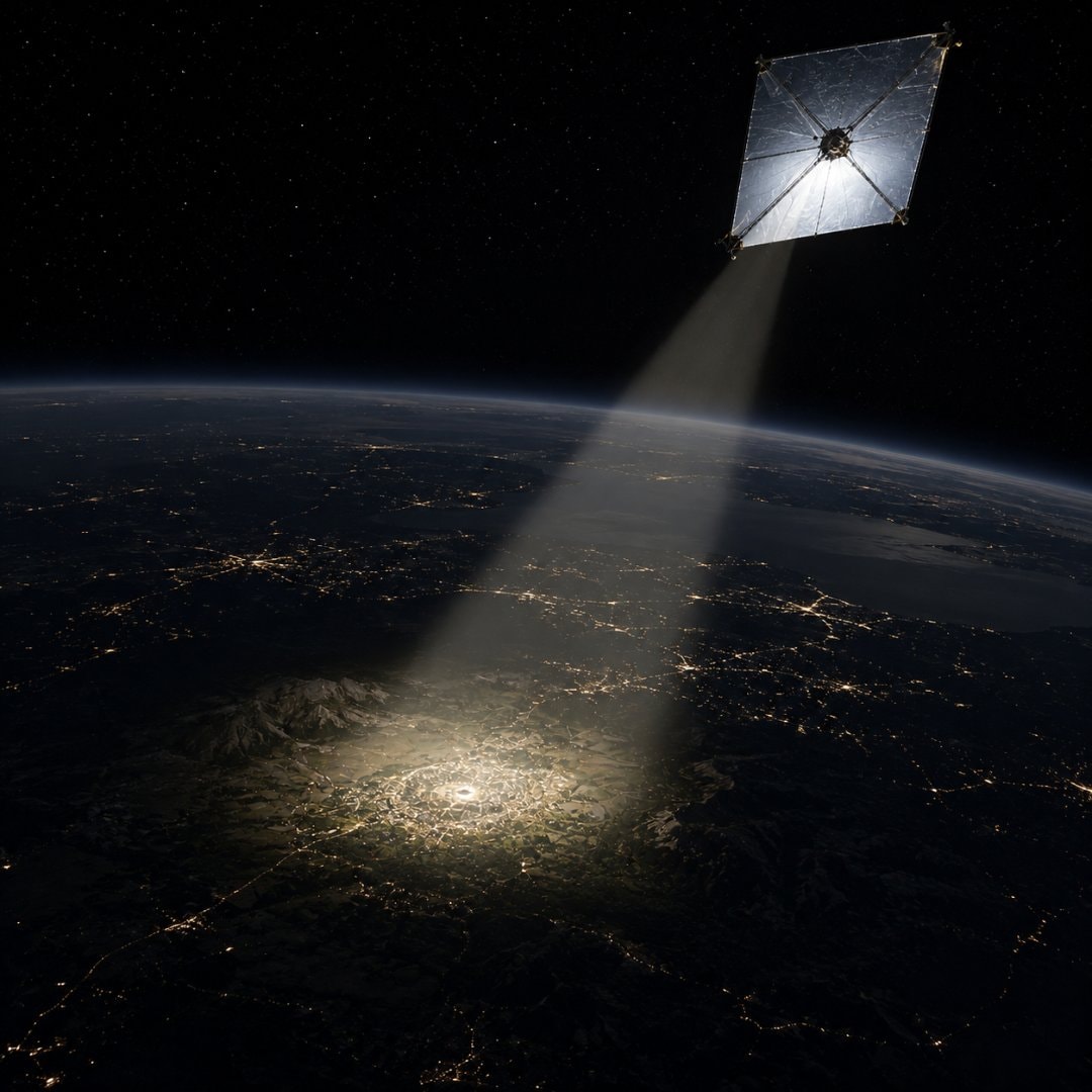 space mirrors reflecting sunlight (photo 2 of 2)