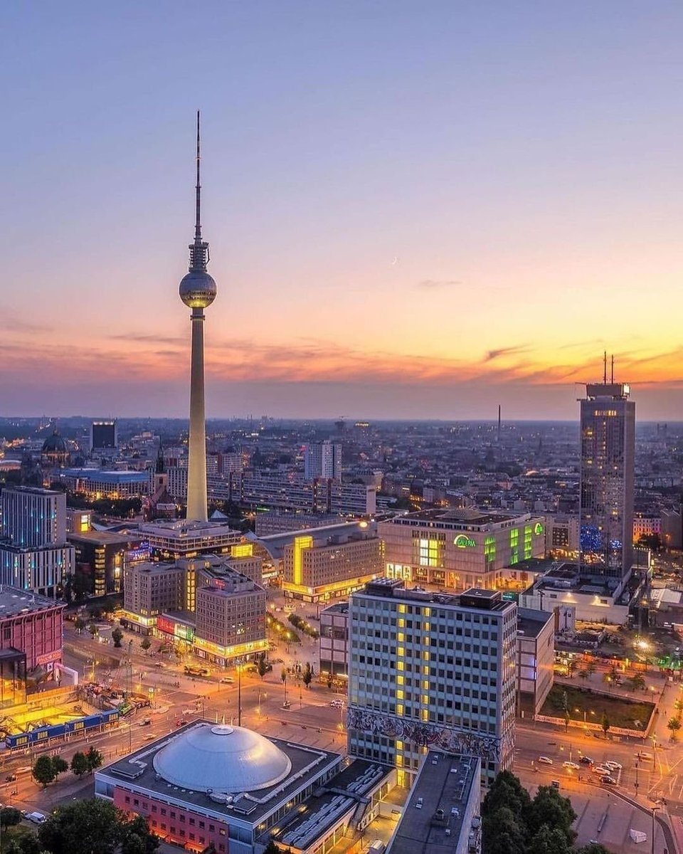 Berlin TV Tower sunset Berlin TV Tower sunset