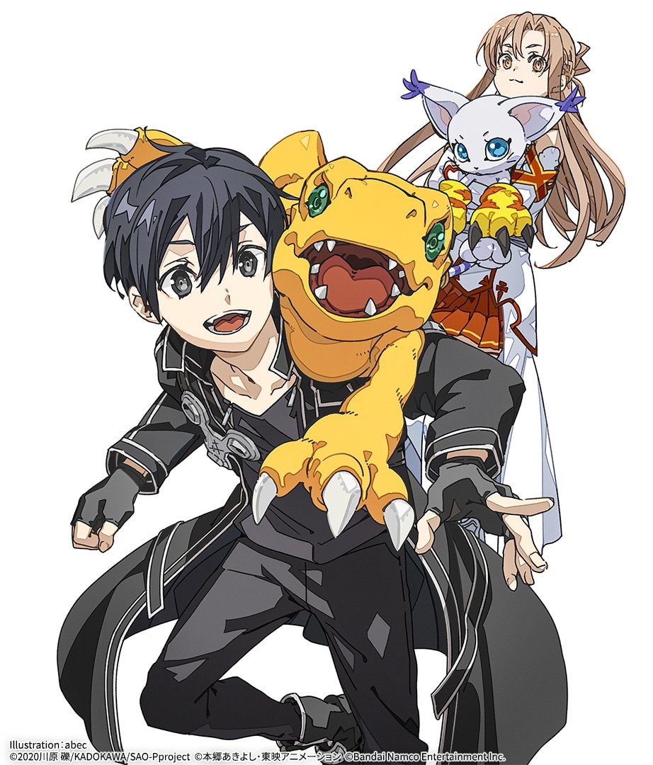 Sword Art Online Digimon collab illustration by abec