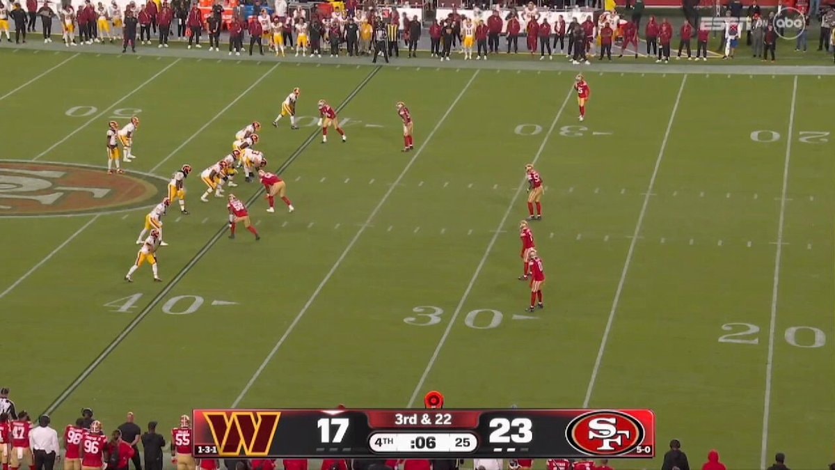 49ers sack Jayden Daniels final play