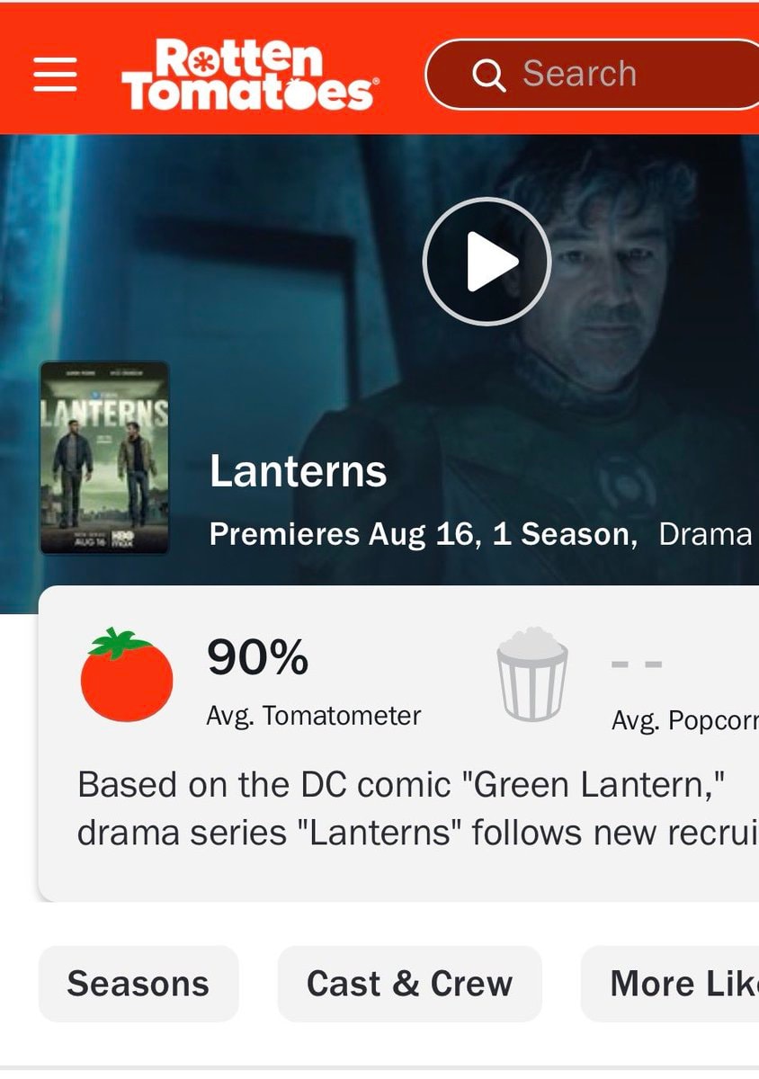 LANTERNS 90% Rotten Tomatoes (photo 2 of 2)