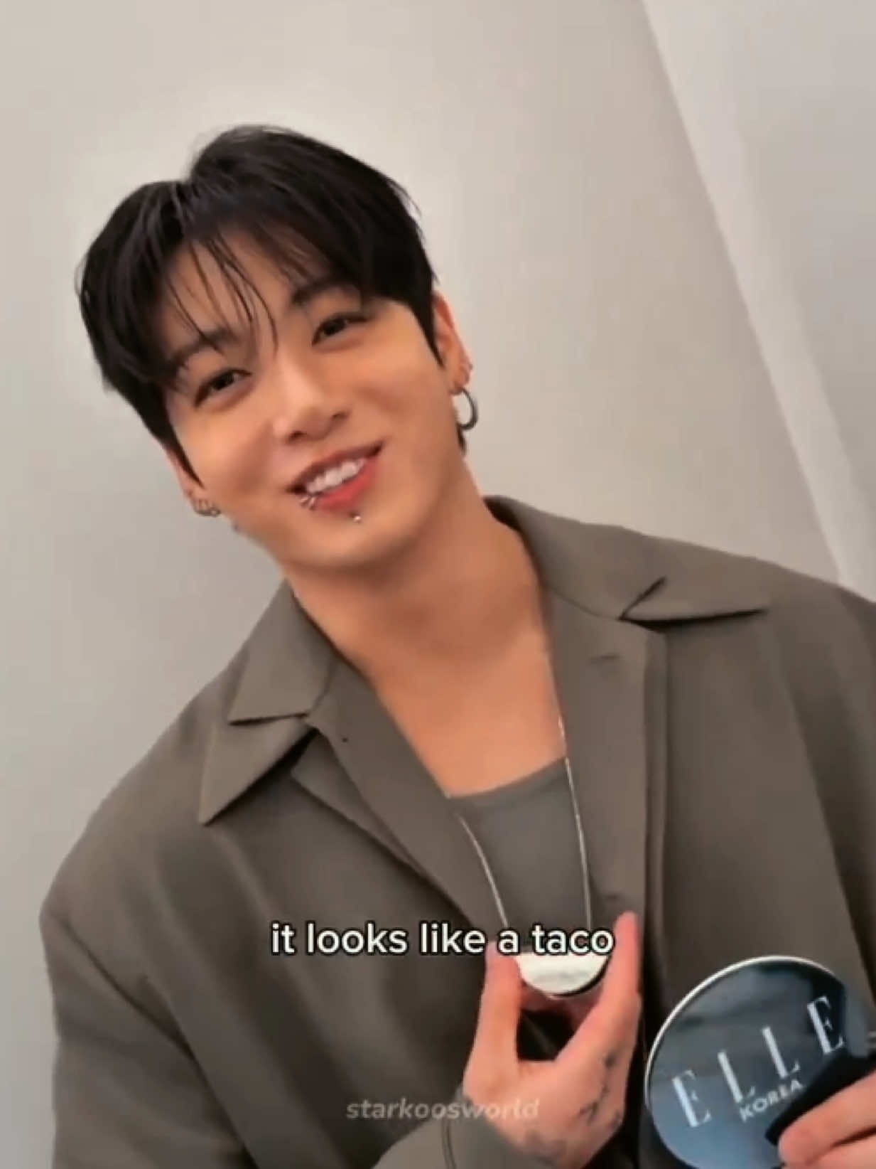 Jungkook taco necklace New York Fashion Week