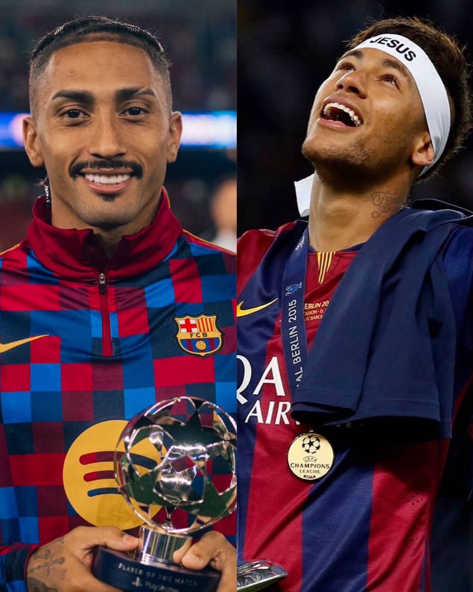 Raphinha vs Neymar Barcelona UCL stats