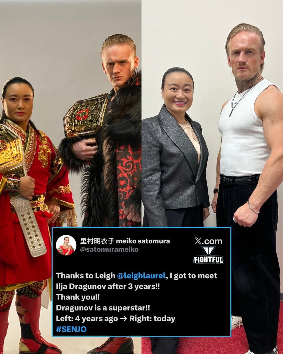Ilja Dragunov and Meiko Satomura reunion
