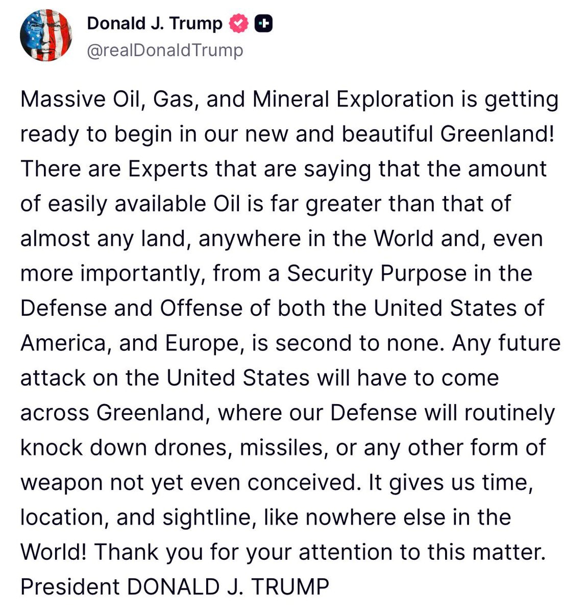 Trump on Greenland resources