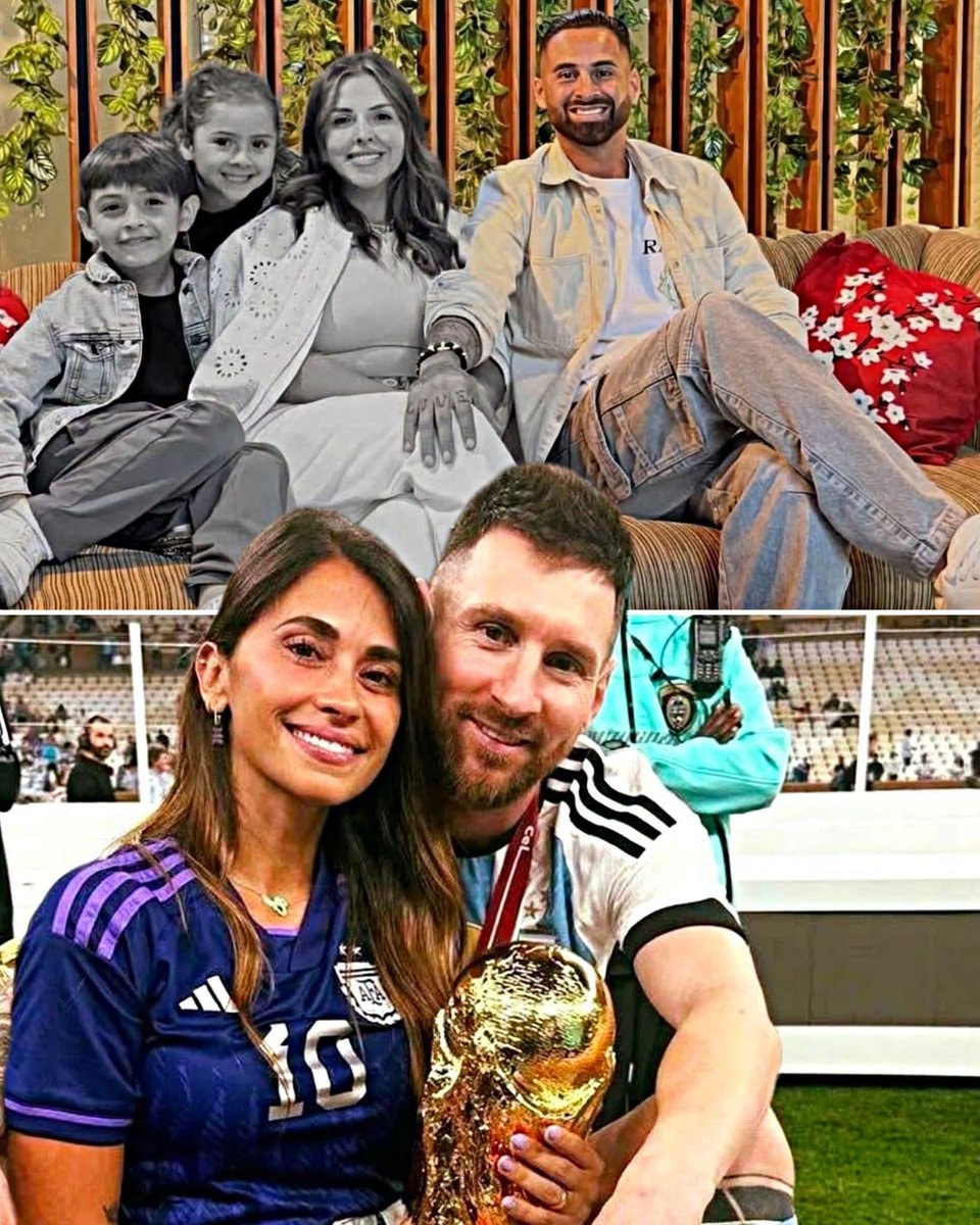 Messi and Antonela World Cup trophy Messi and Antonela World Cup trophy