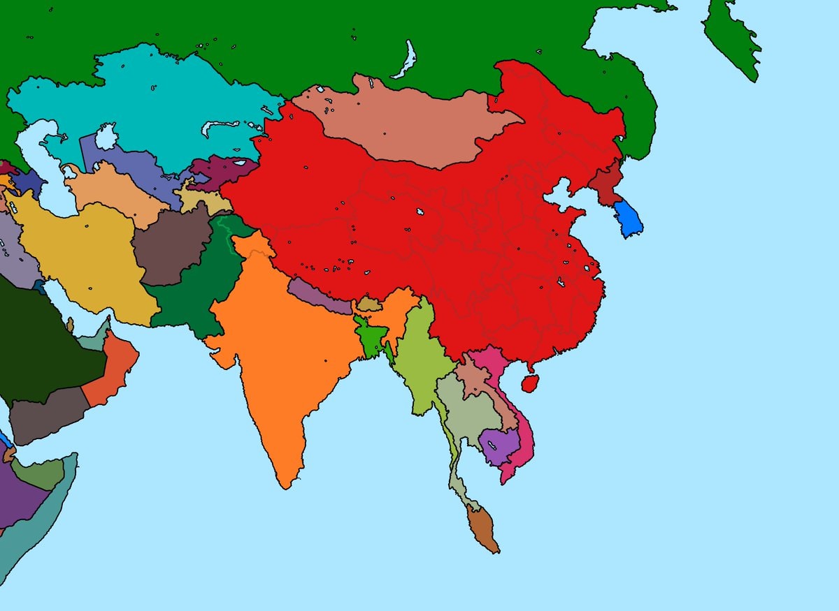 Islandless Asia map