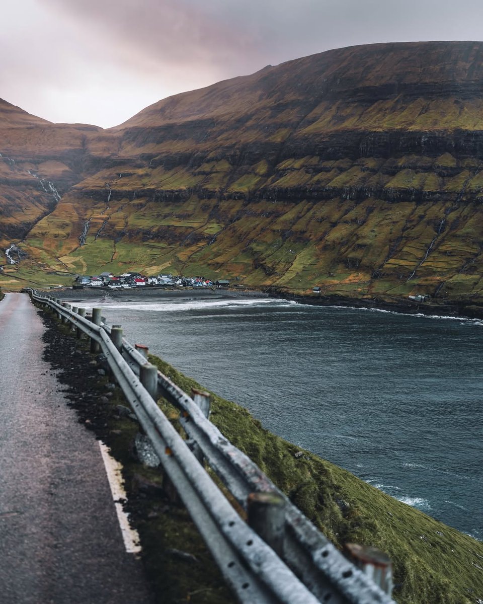 Faroe Islands waterfall into sea (photo 3 of 4)