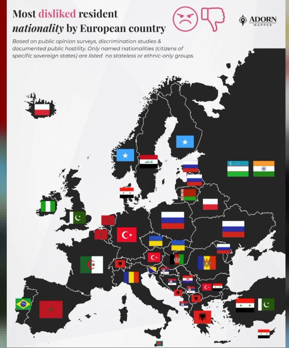 Most Disliked Resident Nationalities in Europe (photo 2 of 2)
