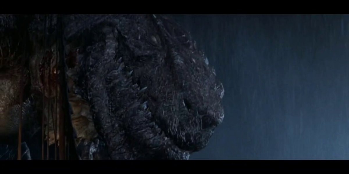 Godzilla 1998 teaser and T. rex skeleton