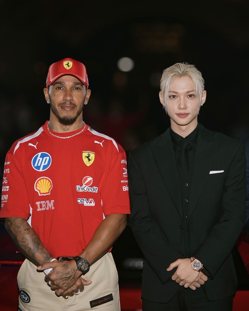 Felix and Lewis Hamilton at Ferrari night Singapore (photo 2 of 2)