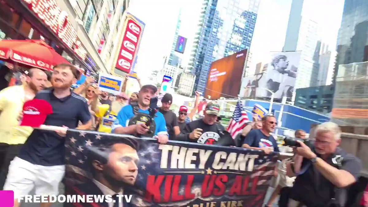 Jake Lang Charlie Kirk march Times Square