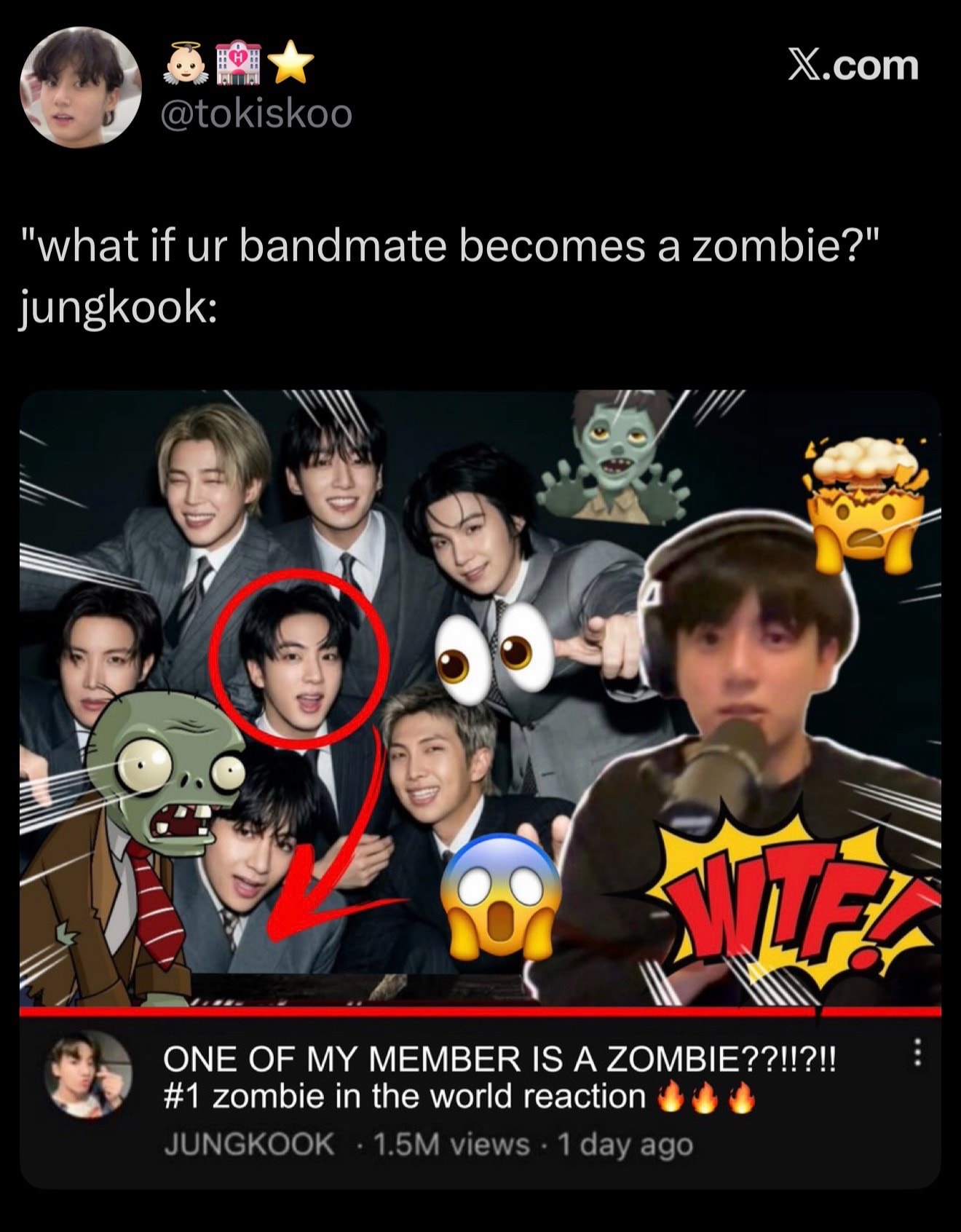 BTS zombie bandmate hypothetical