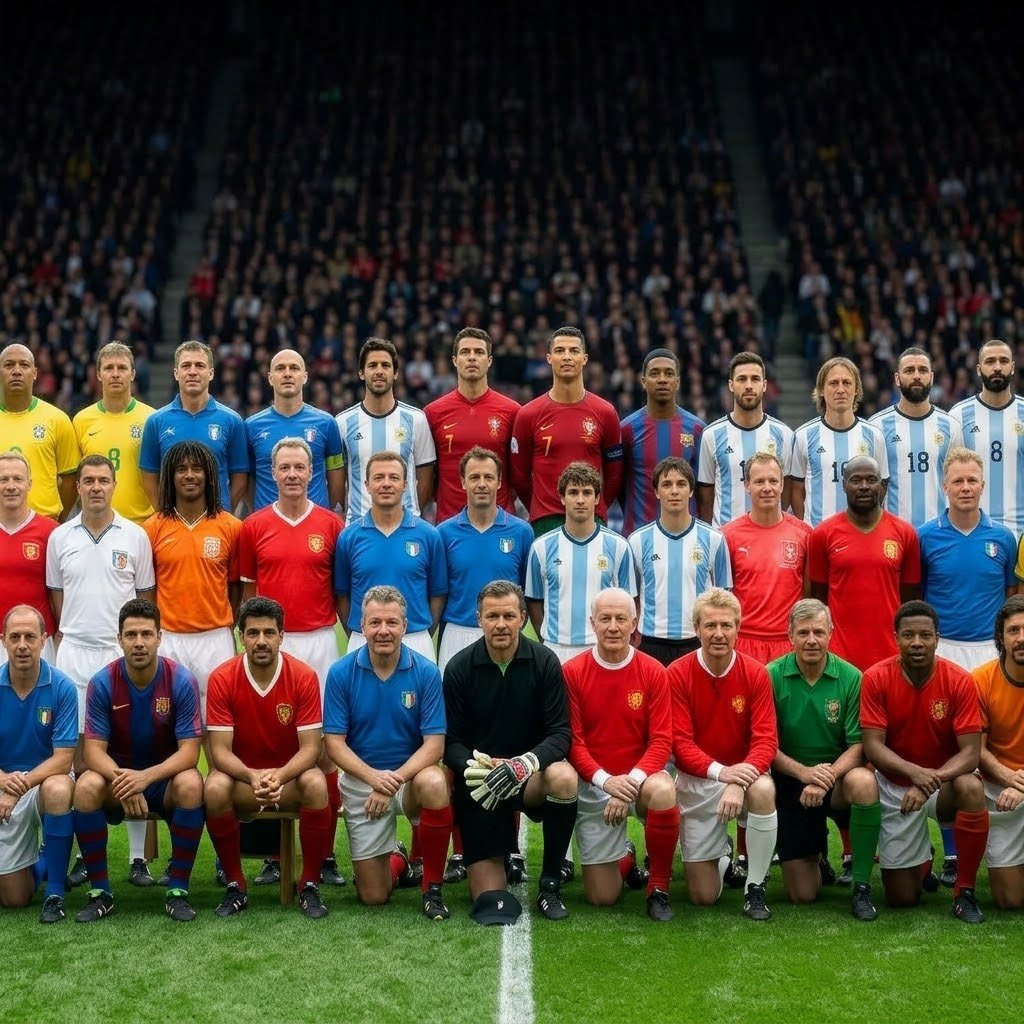 All-time Ballon d'Or winners team photo