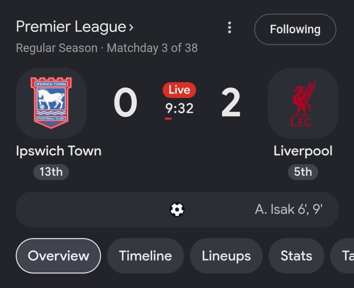 Ipswich Town match