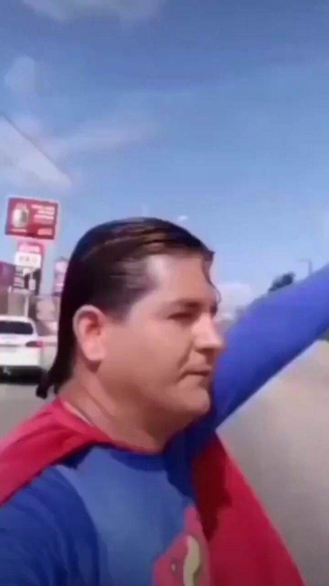 superman costume outdoors